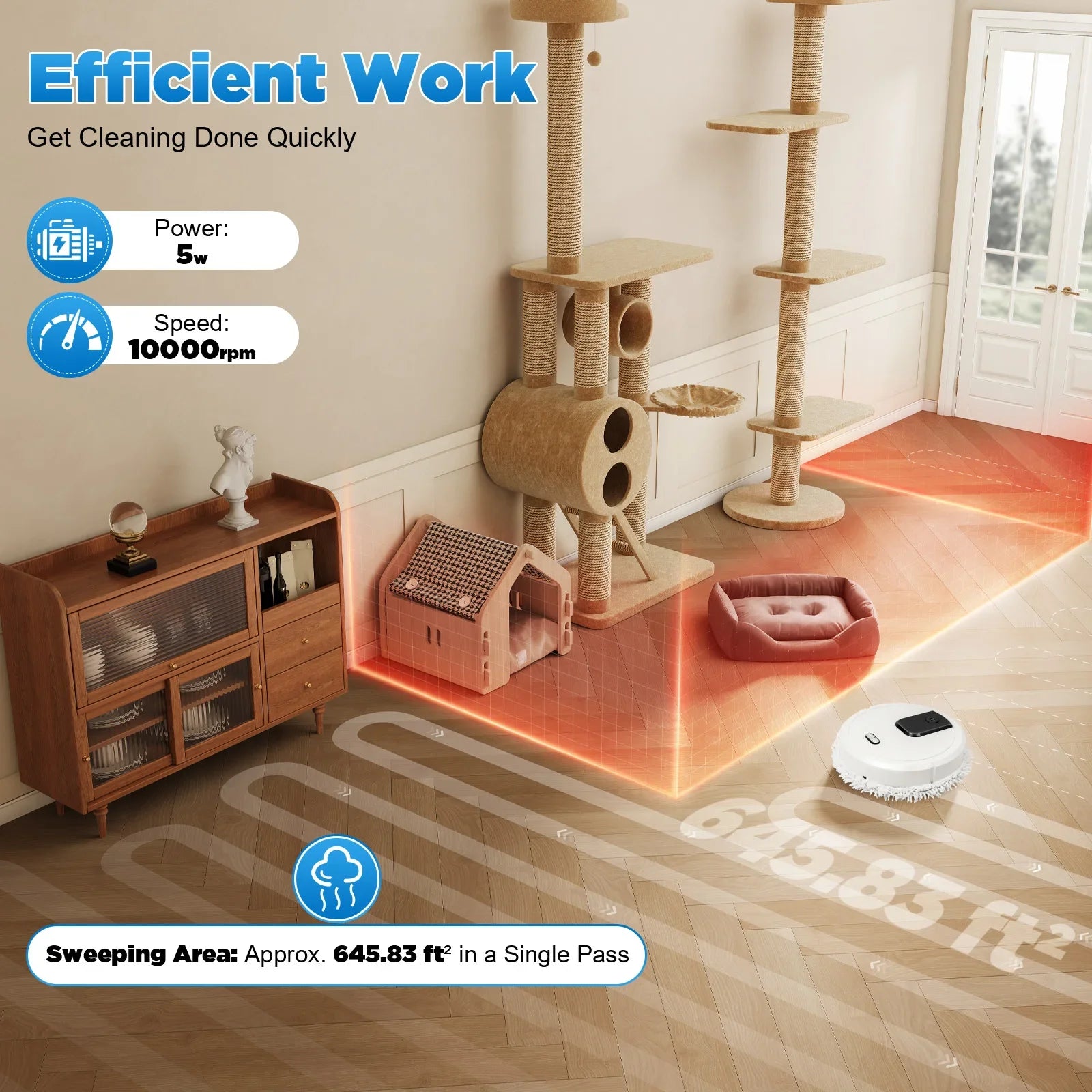 3 In 1 Robot Mop with Self-Emptying Base