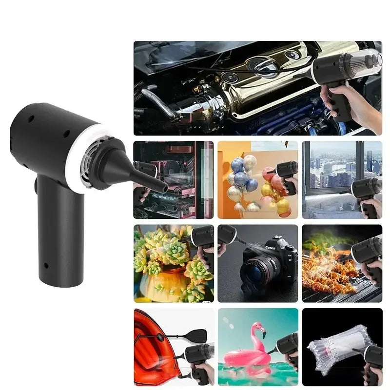 Mini aspirateur de voiture sans fil 9000 Pa batterie 1200 mAh, rechargeable par USB