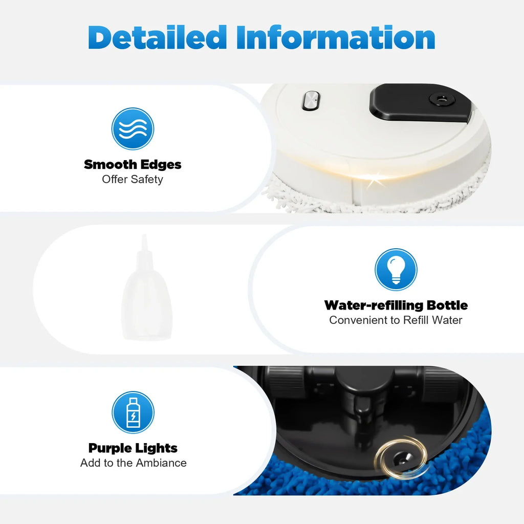 3 In 1 Robot Mop with Self-Emptying Base