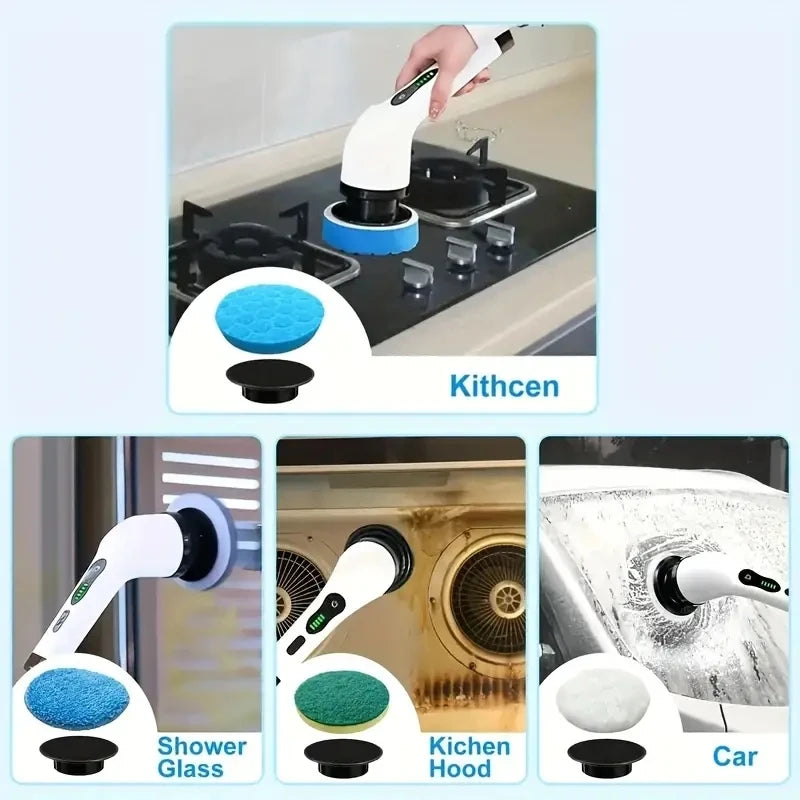 Electric Cleaning Brush, Cordless Electric Rotating Scrubber