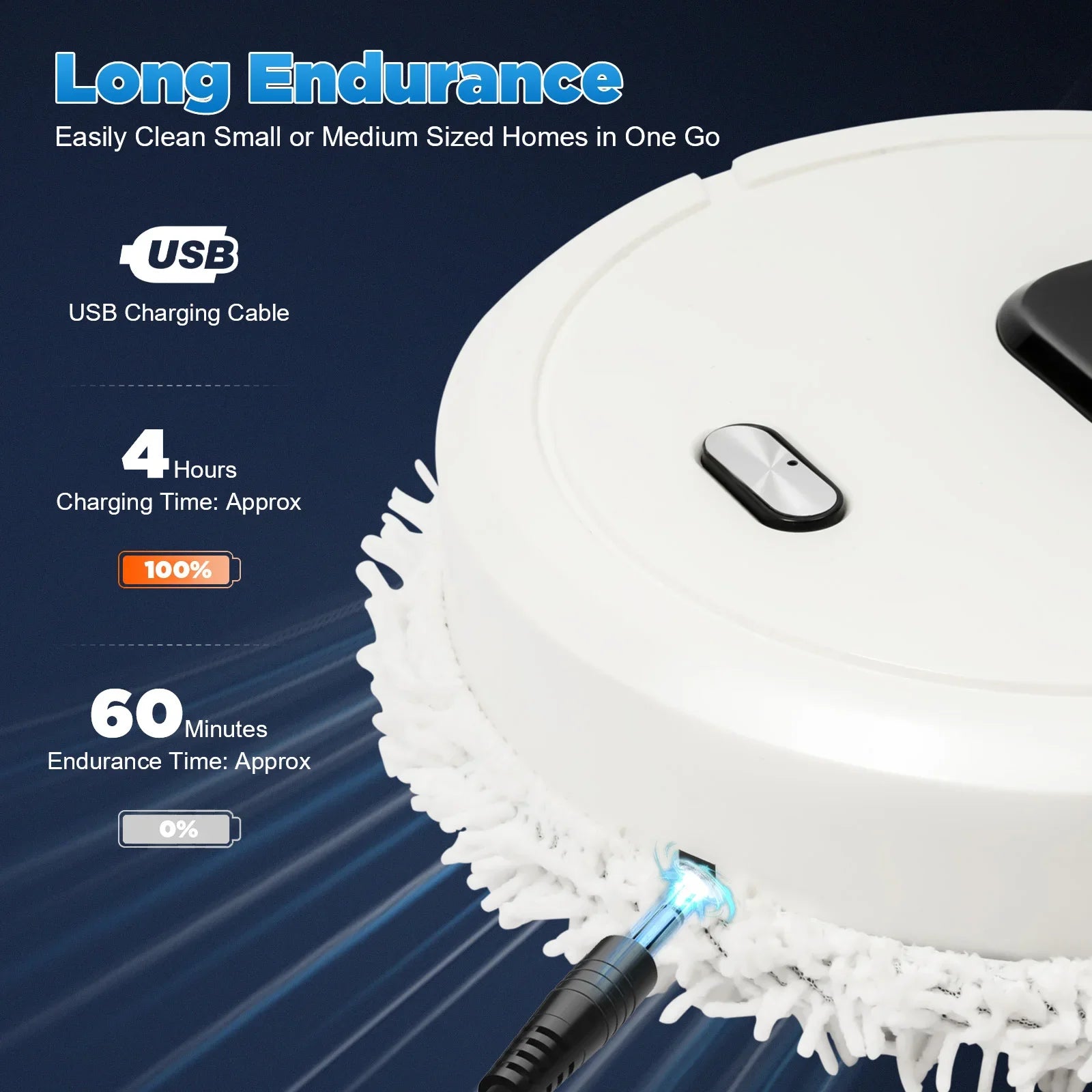3 In 1 Robot Mop with Self-Emptying Base