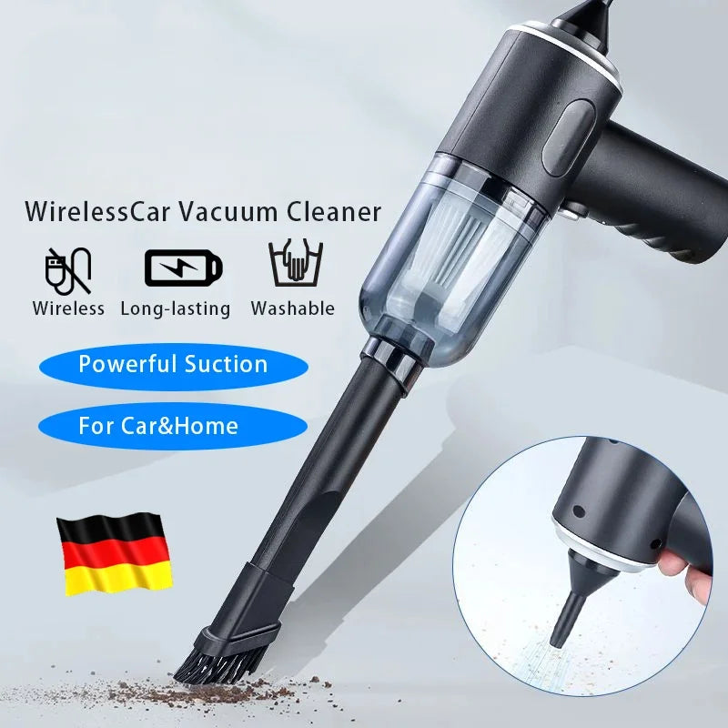 Mini aspirateur de voiture sans fil 9000 Pa batterie 1200 mAh, rechargeable par USB